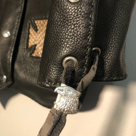 Motorcycle Leather Vest.